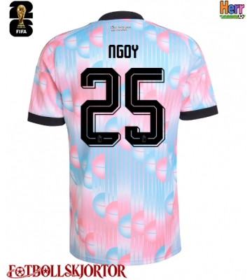 Belgien Nathan Ngoy #25 Bortatröja VM 2026 Kortärmad
